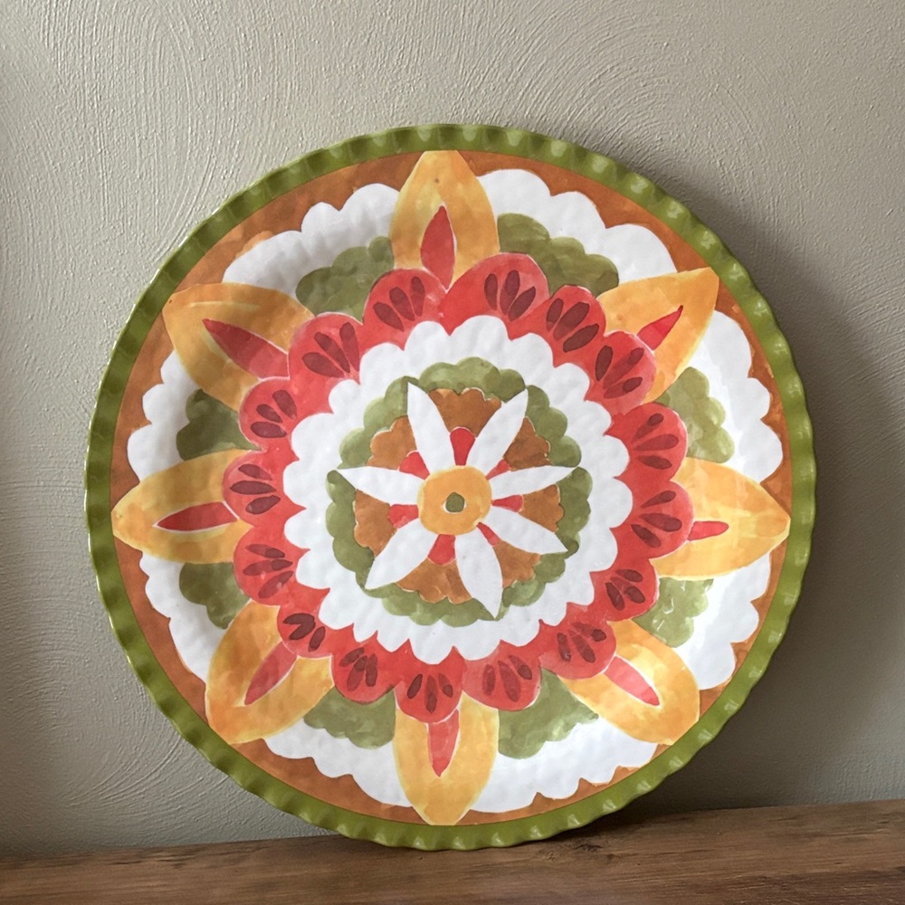 Kirklands Multicolor Mandala Plate